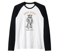 Duro Ranch Cowboy Paese Occidentale Rodeo Bull Rider Maglia con Maniche Raglan