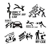 Duroecsain Adesivo "Don't Touch My Car", divertente adesivo per auto - Non toccare il mio adesivo per auto, adesivo creativo per paraurti auto, adesivo impermeabile in PVC per auto