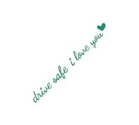 Duroecsain Adesivo per specchietto retrovisore | Drive Safe I Love You, impermeabile, design interno per il parabrezza del veicolo, cruscotto, per tutti i giorni, compleanno, guida notturna