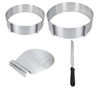 Duroecsain Affettatrice per torta, livellatore per affettatrice per torta | Livellatore per torta regolabile, tagliapatta, affettatrice per torta solida, livellatore e affettatrice per torta in