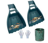 Duroecsain Artigli per rastrello a mano, pinze per rastrelli da giardino, paletta ergonomica leggera per rifiuti in giardino, foglie e