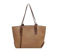 Duroecsain Borsa a tracolla tessuta, borse tessute per le donne - Borsa da spiaggia in pelle | Sospetto di viaggio sotto le braccia di grande capacità, borse di lavoro tessute, borsa Hobo, cachi., Se