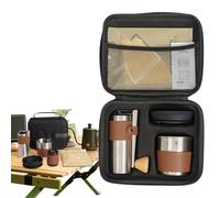 Duroecsain Caffettiera da campeggio, macchina da caffè con filtro | mulino per cereali multifunzione portatile con borsa di trasporto, ideale per escursionismo, auto, spiaggia, picnic e casa