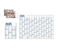 Duroecsain Calendario da parete 2025, calendario da parete 2025 | Planner da parete annuale di 12 mesi,Calendario mensile 2025 con una sola pagina, calendario delle vacanze su 12 mesi per casa e