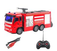 Duroecsain Camion dei pompieri con telecomando, Set di giocattoli per veicoli camion dei vigili del fuoco | Giocattolo per auto Modello di camion dei vigili del fuoco per bambini - Giocattoli per