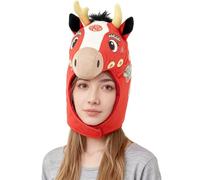 Duroecsain Cappello Testa Cavallo Adulti | Copricapo Peluche Cavallo Per Capodanno Lunare 2026 - Copricapo Per Travestimenti E Interpretazioni | Per Eventi A Tema Spettacoli Scolastici Concerti