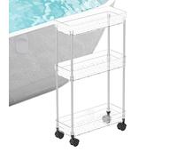 Duroecsain Carrello a rotelle - Lavanderia Raded Organizer - Carrello multifunzione a gradini con ruote, per bagno, soggiorno, cucina