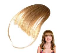 Duroecsain Clip Pony da donna a clip per capelli veri - clip in testa per donna con frangia umana - Girlfriend Sisters Bangs with Temples estensioni quotidiane per fotografia,