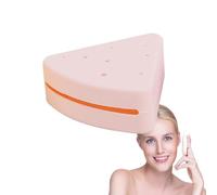 Duroecsain Contenitore a sfio in polvere triangolare, supporto per in polvere a triangolo | Porta soffice per trucco in silicone design di formaggio - Custodia portatile a prova di polvere, scatola da