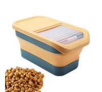 Duroecsain Contenitore per alimenti per cani | Contenitore ermetico per alimenti per cani,Cassa pieghevole con coperchio a cerniera e ruote accessorio per armadio cucina controsoffitto pavimento di