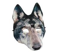 Duroecsain Costume da lupo leggero e realistico, per cosplay | Maschera per il viso a forma di lupo per Halloween, feste in maschera, carnevale, compleanno, Natale, spettacoli teatrali
