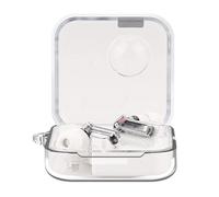 Duroecsain Custodia in silicone Shell for Nothing Ear(1), anti-ost, facile da trasportare, con portachiavi, custodia in silicone morbido e trasparente scomparto di ricarica