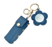 Duroecsain Custodia per rossetto con specchio double face | Custodia per rossetto in pelle PU per borsa | Organizer per trucco portatile per donna viaggio borsa auto chiavi