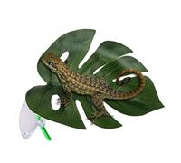 Duroecsain Decorazione rettile per terrario | foglie artificiali | habitat sicuro per gli anfibi per hotel, ristoranti, soggiorno, comodini, feste, cortile