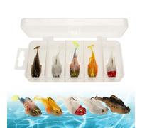 Duroecsain Esche di Pesce a Salto artificiali, Lres da in Gioco | Simulazione Le Lure di Pressione Acqua Salat - Pieghe 5X COLORFUR, esche di Pesce Gatto per Tutti