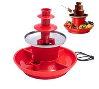 Duroecsain Fontana per fonduta di cioccolato,Fonduta di cioccolato - Fonduta di formaggio a 3 livelli,Macchina per cioccolata calda, forniture per feste, fonduta di formaggio automatica per immergere