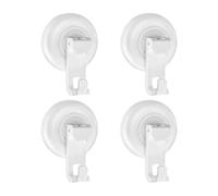 Duroecsain Ganci per doccia, ganci di aspirazione | Shower Cooks Sucse Tup | 4x rimovibile senza rete asciugamano Trappola per porta da bagno Portachiavi per vetro a parete