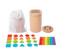 Duroecsain Giocattoli per ordinare e abbinare i colori - Giocattoli educativi in legno per abilità motorie e sviluppo della prima infanzia | Gioco di apprendimento prescolare sulla percezione del