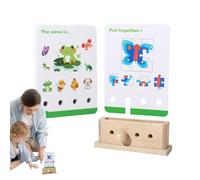 Duroecsain Gioco di mapping di carte | Gioco interattivo per genitori e bambini | Bambini Colori carte educative Giocattoli in legno | Per bambini in età prescolare di 3 anni e ragazze in età