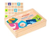 Duroecsain -Gioco di mapping per bambini, giochi di mappatura degli animali - giochi di abbinamento interattivi con carte | Giochi di apprendimento della concentrazione Giocattoli educativi prescolari