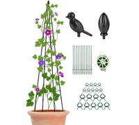 Duroecsain Griglia per traliccio in metallo, per giardino, per piante rampicanti e esterni, con telaio ad A, 160 cm, altezza regolabile per fiori, e