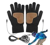 Duroecsain Guanti Riscaldati Via USB, Guanti Riscaldati USB Touchscreen, Manopole Termiche Per Esterni, Per Ciclismo Sci Attività All'Aperto Campeggio Guida Trekking Clima Freddo Ufficio Casa