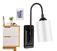Duroecsain Lampada da parete a batteria, 16 colori, lampada a LED, luci da parete per la decorazione del soggiorno, per camera da letto, soggiorno, ufficio, appartamento, hotel, ristorante, bar, casa