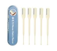 Duroecsain Manuale per tagliacapelli del naso, rifinitore per capelli del naso manuale - Casta a doppia faccia portatile da 5 pezzi con selezionatore di orecchie per uomini,Strumento