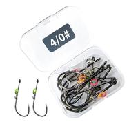Duroecsain Offset, Ganci da in metallo per la, Ganci da Bass Offset, Strumento di cattura Pesce resistente all'usura Strumento da pescatore riutilizzabile per novizio,