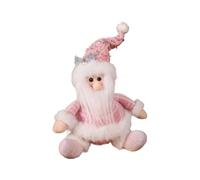 Duroecsain Peluche Padre - Statuetta rosa per le feste invernali - Ciondolo di padre in peluche per supporto della finestra, tavolo giardino cortile cappotto caminetto scaffali biblioteca tavolo