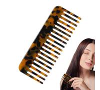 Duroecsain Pettine districante per capelli, antistatico marmorizzato da viaggio, pettine a denti larghi, realizzato a mano, taglio per sega, capelli lucidati, pettine districante per donne, per