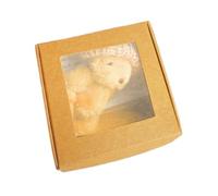Duroecsain Plush Orsetto - Orso peluche con carta | Animale domestico dolce fatto a mano con carta di ispirazione per donne uomini e bambini