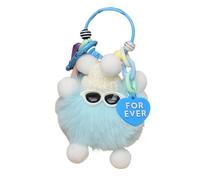 Duroecsain Portachiavi in peluche, ciondolo con sacchetto di peluche, portachiavi del fumetto, portachiavi, portachiavi creativo, decorazioni per borse, charm per zaino, borsa di scuola, blu,