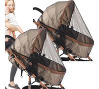 Duroecsain Rete per lettino da bambino, doppia rete per seggiolino auto, protezione solare traspirante, leggera, portatile, per passeggiate, viaggi, sicurezza, parco, gioco, escursionismo, trasporto