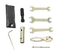 Duroecsain Set di chiavi e bussole per moto, kit di attrezzi per moto, kit di attrezzi per scooter, chiave a bussola per candele, cacciavite, strumenti per scooter, borsa di immagazzinaggio inclusa