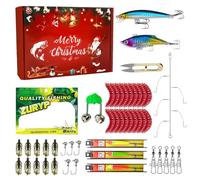 Duroecsain Set Di Esche Da Pesca | Accessori Da Pesca Per Le Feste Di Natale | Esche per Bar | per La Stagione delle Feste in Famiglia Campeggio All'Aperto I Fiumi I Laghi E I