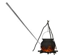 Duroecsain Soffietto per camino | Bushcraft telescopico soffiaggio fuoco compatto in acciaio inox, antifuoco, regalo fresco e unico per gli uomini papà ragazzo