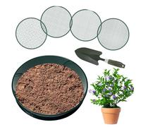 Duroecsain Sollevatore da pavimento per giardinaggio - Rocksifter con 4 misure di rete intercambiabili, accessori da giardino multipurple, schermo portatile per compostaggio, screening