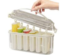Duroecsain Stampo Per Poli Fatti in Casa,Stampo Con Bastoni Per A 6 Cavità | Facile Sformatura Per Gelatina Succo Yogurt Budino Frutta