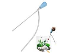 Duroecsain Strumenti di pulizia per acquari - Strumento manuale per pulire i rifiuti e l'alimentazione dei pesci - Sifone aspirapolvere per tartarughe, pesci betta, allevamento di gamberetti in acqua