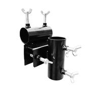 Duroecsain Supporto per ombrellone da esterno | Supporto regolabile per corrimano e balaustra, fissaggio regolabile e antifurto, per balcone, giardino, terrazza ed esterno