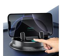 Duroecsain Supporto Telefono per Cruscotto Auto, Porta Cellulare da Plancia con Base Stabile, Base Stabile Culla Multifunzionale Girevole 360 Gradi Compatibile Con La Maggior Parte Degli Smartphone