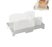 Duroecsain Tagliapane manuale, tagliapane fatto in casa, con cassetto per briciole, guida regolabile, pieghevole, compatto, per tagliare panini e torte