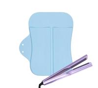 Duroecsain Tappetino per ferro arricciacapelli, tappetino protettivo in silicone resistente al calore, tappetino in silicone portatile, strumenti protettivi, custodia da viaggio per raddrizzare i
