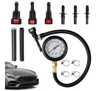 Duroecsain Tester di pressione dell'olio - Soluzione completa robusta e precisa con diversi adattatori, pompa a pressione meccanica | per auto, moto, garage, officina