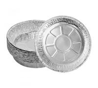 Duronge 20 Pieze Round Foil Trays 8 Pollici, Vaschette Alluminio, Usa e Getta in Lamina di Stagno, Contenitori Alluminio, per Cuocere, Arrostire, Cuocere