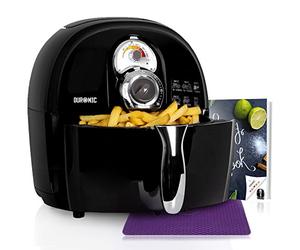 Duronic AF1 /BK Friggitrice ad Aria 1500 W - Friggitrice senza olio - Robot da cucina multifunzionale per friggere con libro di ricette - Ideale per friggere, grigliare, arrostire e cottura al forno