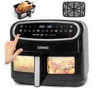 Duronic AF14 BK friggitrice ad aria 2400W 10L e 10 programmi Nero Grande | Display touch, cucina salutare, arrosti e dolci, uso familiare, cottura uniforme, pulizia semplice