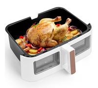Duronic AFD1 WE Cassetto grande per friggitrice ad aria AF14, AF24 e AF34, Vassoio di cottura 10L, Contenitore per friggitrice ad aria, Carne sana per tutta la famiglia, Opzione Sync Cook, Bianco