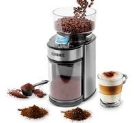 Duronic BG200 Macinacaffè elettrico con cono | Macinino per caffè 200W | 35 Opzioni di macinatura | Contenitore per chicchi 200g | Contenitore caffè 120g | Incluso misurino con pennello per pulizia